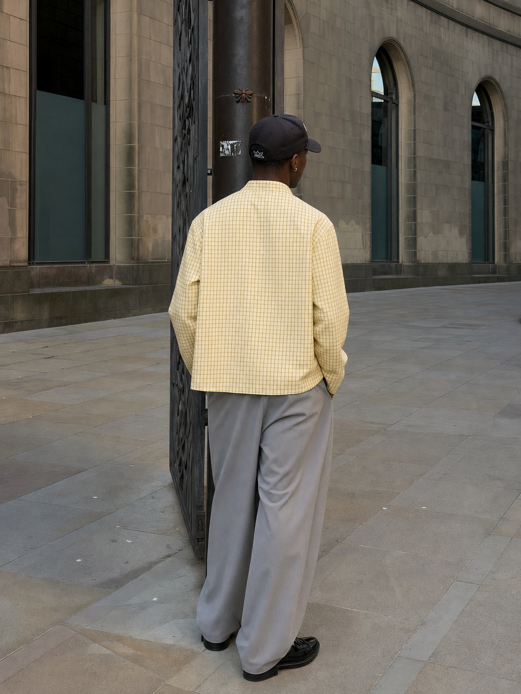 OFF SUPPLY EVERYDAY SHIRT IN YELLOW – model back