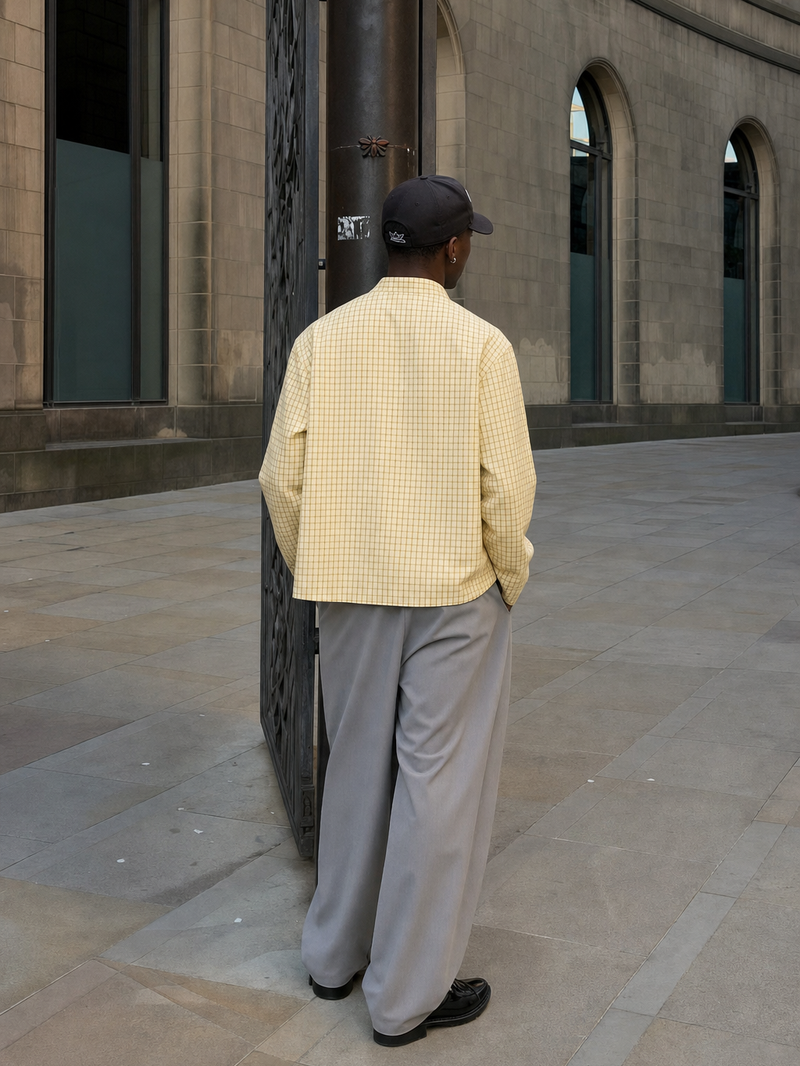 OFF SUPPLY EVERYDAY SHIRT IN YELLOW – model back