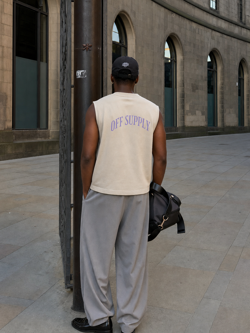 OFF SUPPLY INSOMNIA BEIGE TANK – model back