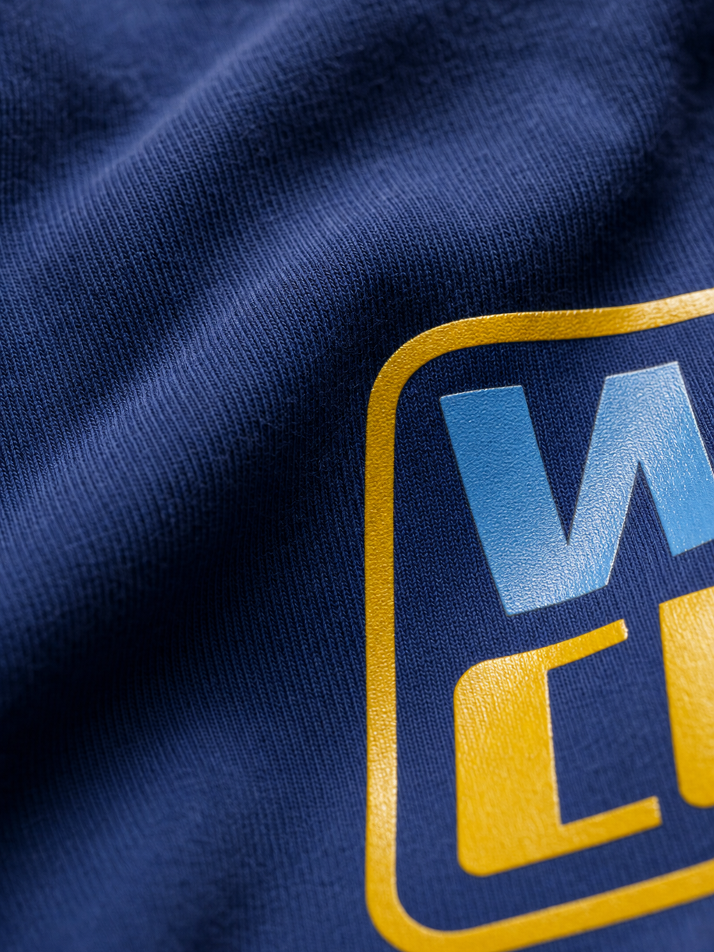 Off Supply World Cup Glory Blue T-Shirt – close-up detail
