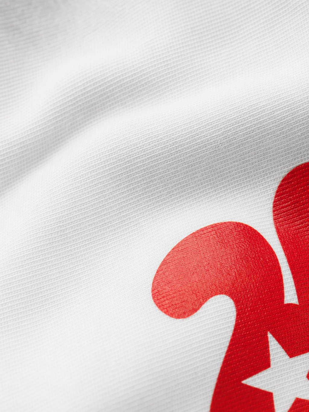 Off Supply France Block White T-Shirt – close-up detail