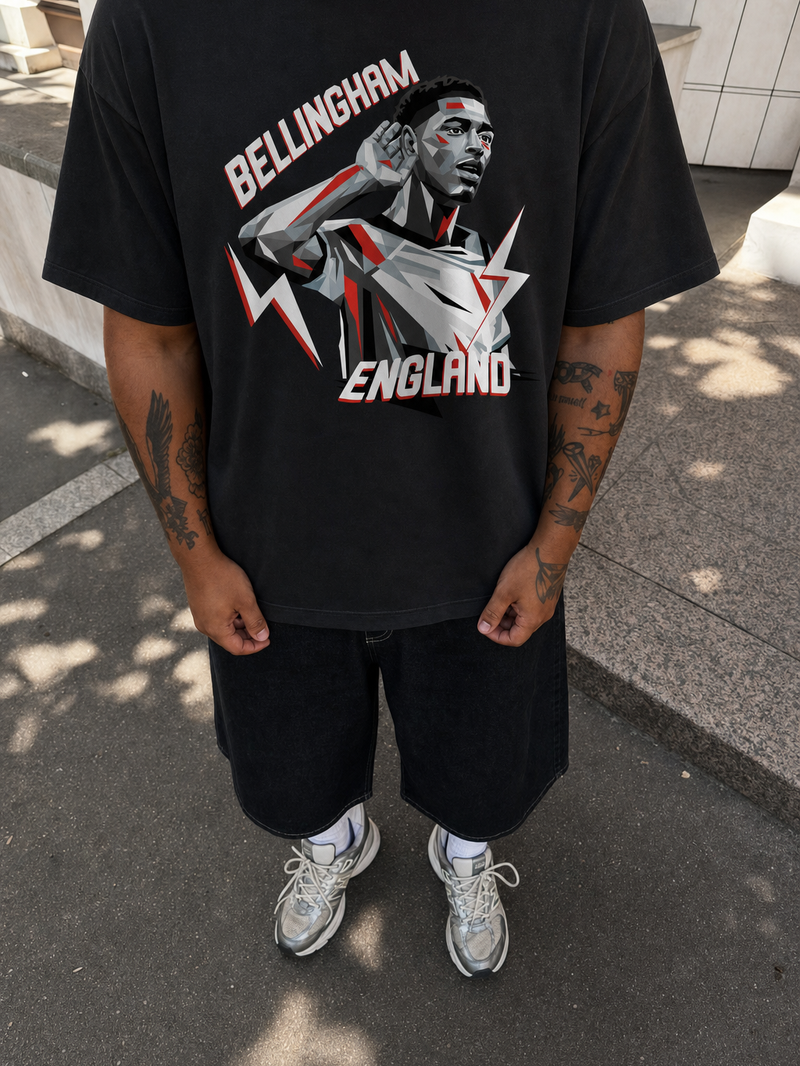 Off Supply Bellingham Echo Black T Shirt – model front