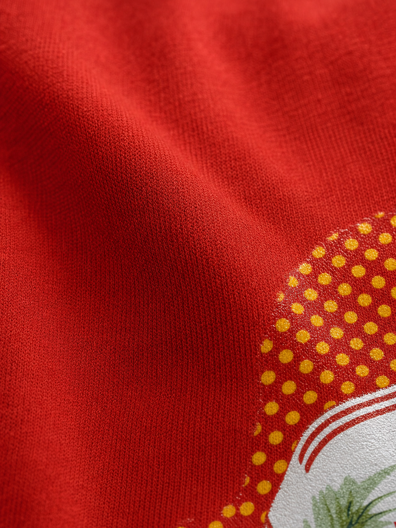Off Supply Yamal Rising Red T-Shirt – close-up detail
