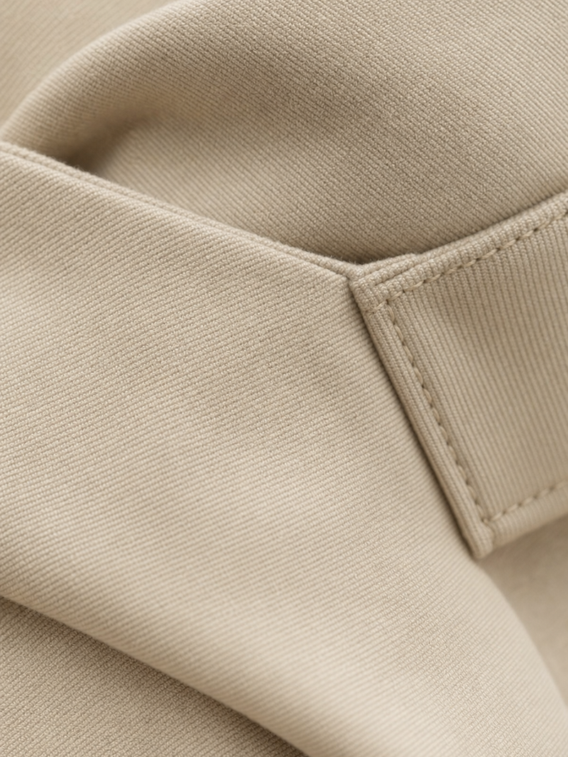 Off Supply Essence Sand Trousers – close-up detail