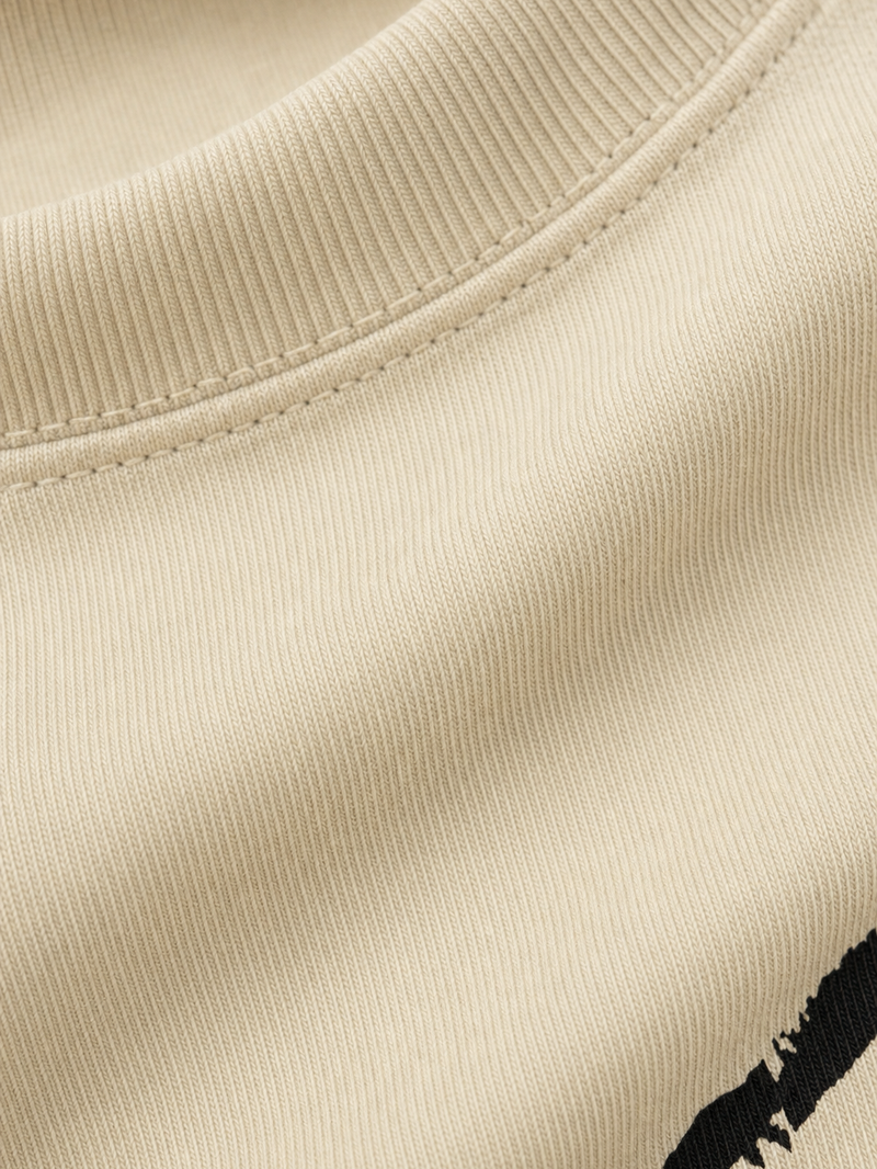 OFF SUPPLY CLUB BEIGE TANK – close-up detail