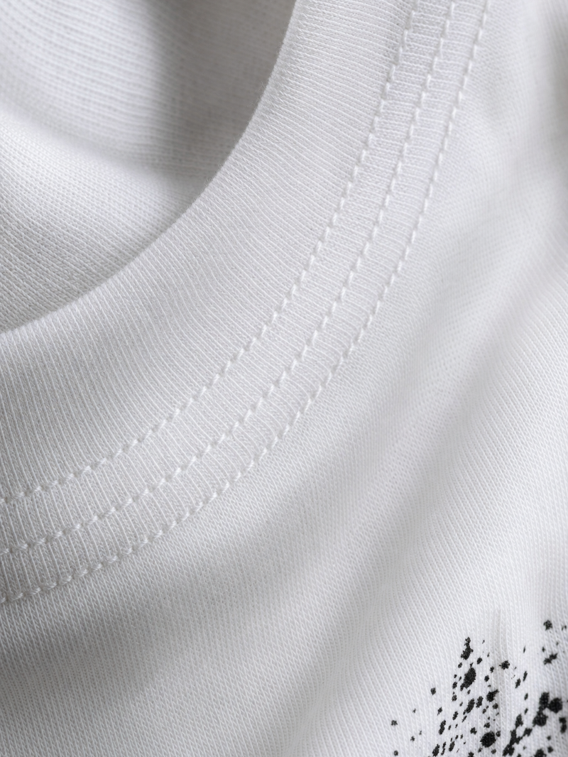 OFF SUPPLY FADED MEMORY BEAR WHITE TANK – close-up detail
