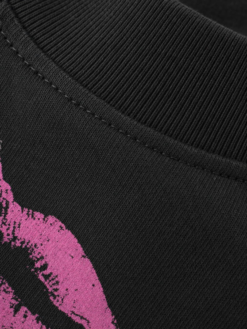 OFF SUPPLY LOVE NOTES BLACK TANK – close-up detail
