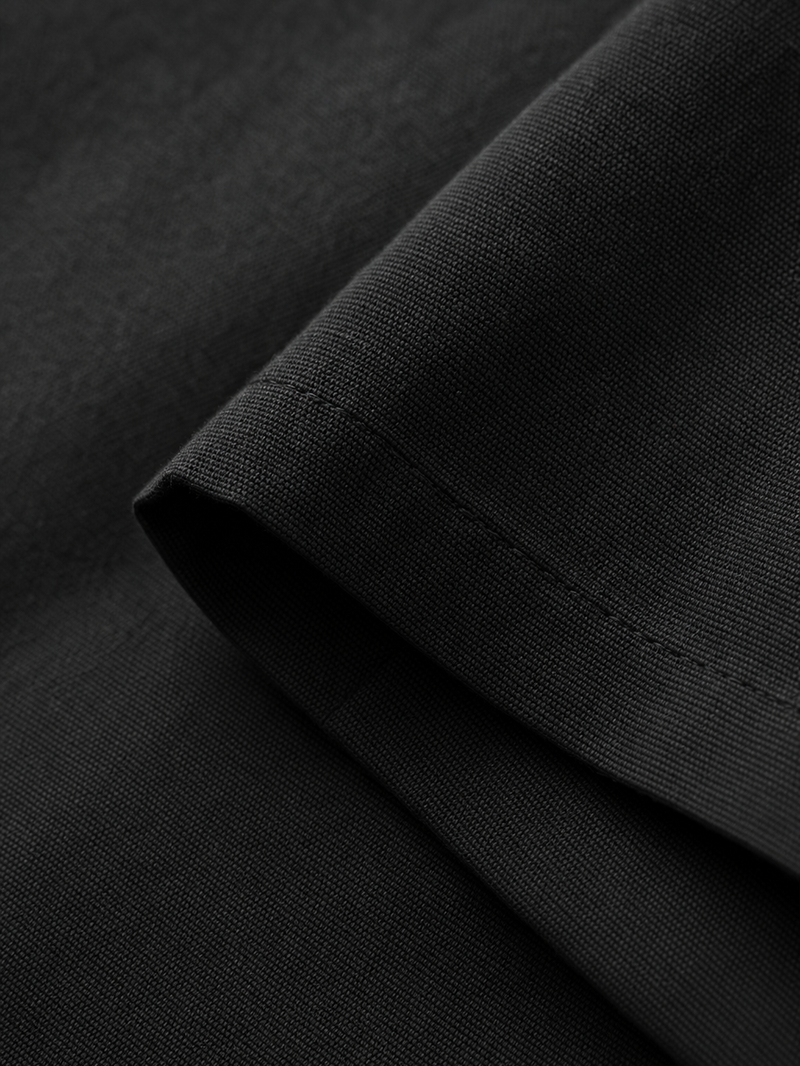 Off Supply Riviera Double-Breasted Black Shirt – close-up detail