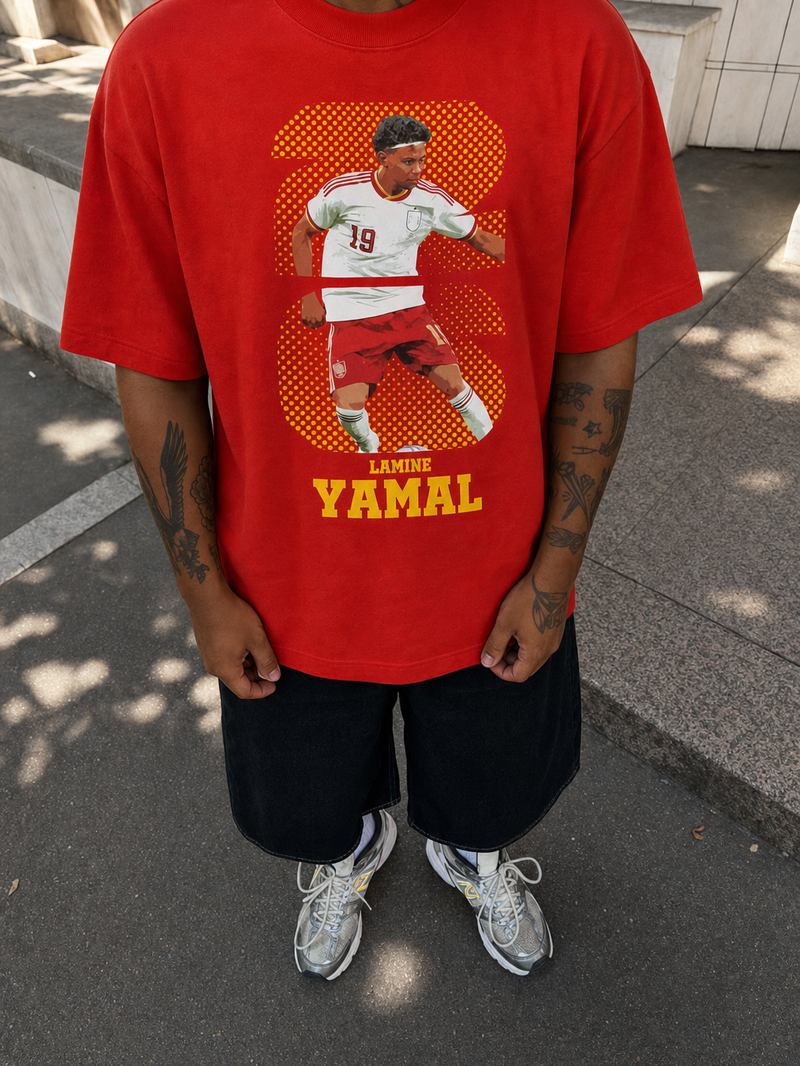 Off Supply Yamal Rising Red T-Shirt – model front
