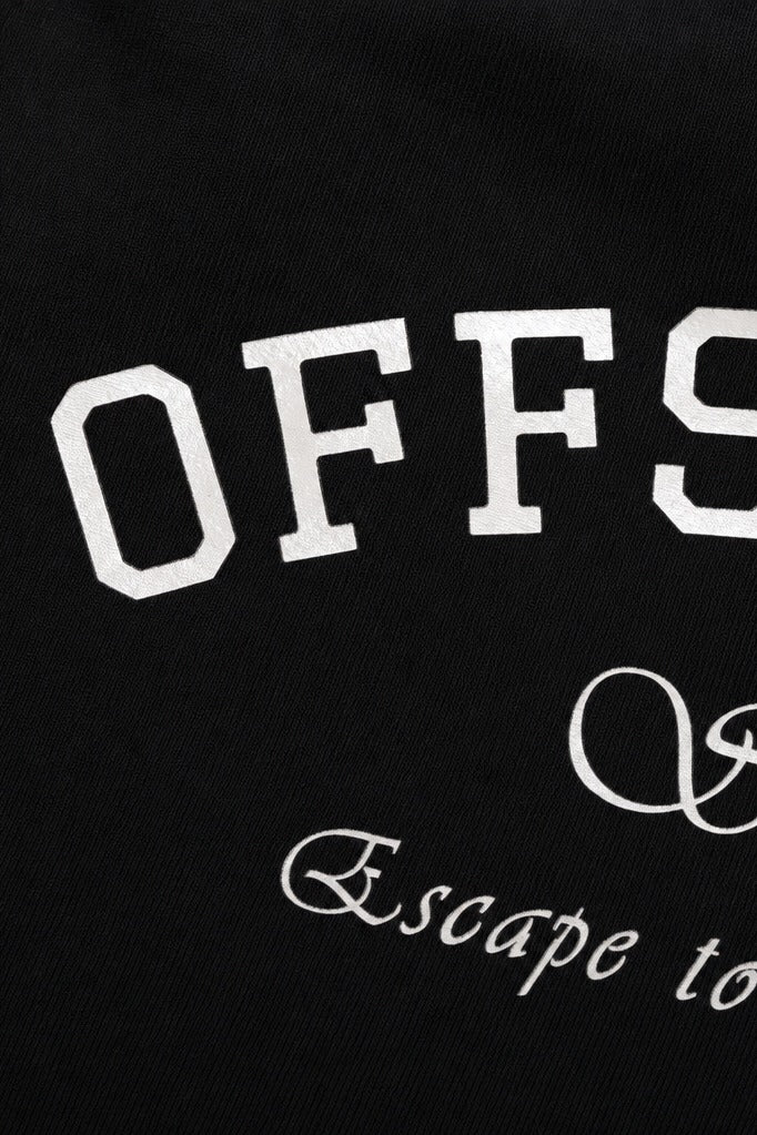 Close-up fabric detail - BLACK BOWLING SHIRT