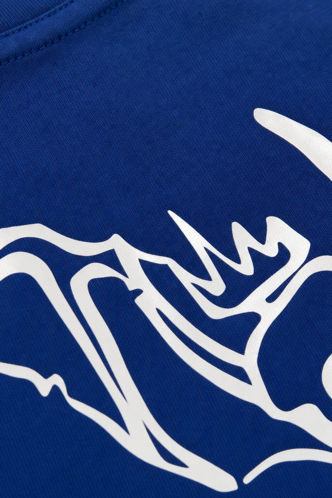 Close-up fabric detail - Off supply Bat soul blue t-shirt