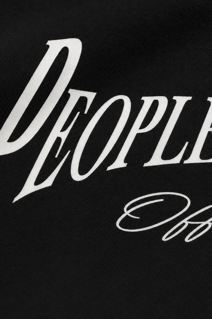 Close-up fabric detail - Off supply People of Culture Black t-shirt