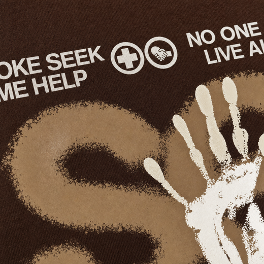 Off supply SOS Brown T-shirt