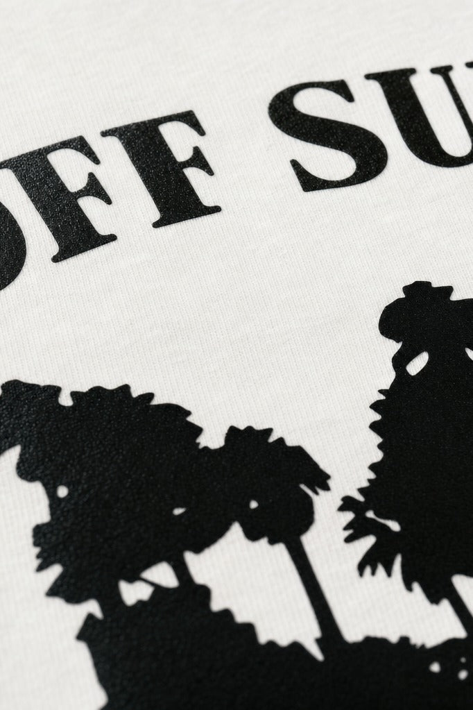 Close-up fabric detail - Off Supply Archive Series Coachella Basin Region Classics T-shirt