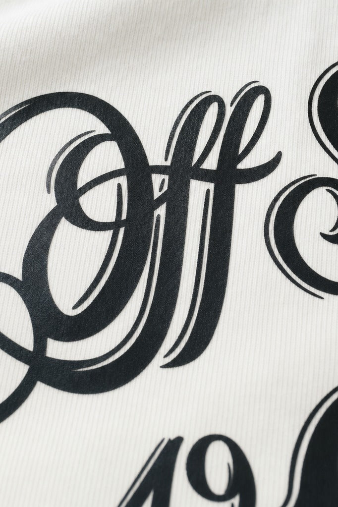 Close-up fabric detail - Off Supply Hollywood Script Classic T-shirt