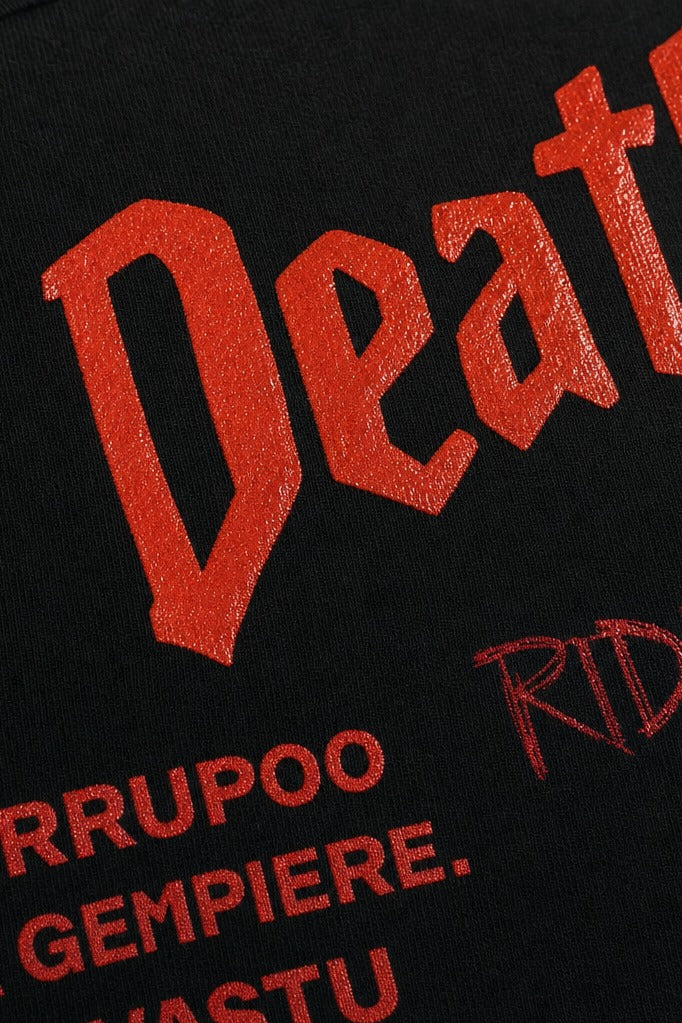 Close-up fabric detail - Off Supply Death Of Paradise Tour Limited Edition T-shirt