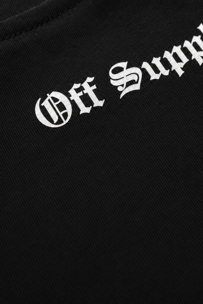 Close-up fabric detail - Off Supply Core Statement Angels Graphic T-Shirt