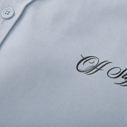 Off Supply Angelic Grey Bowling Shirt