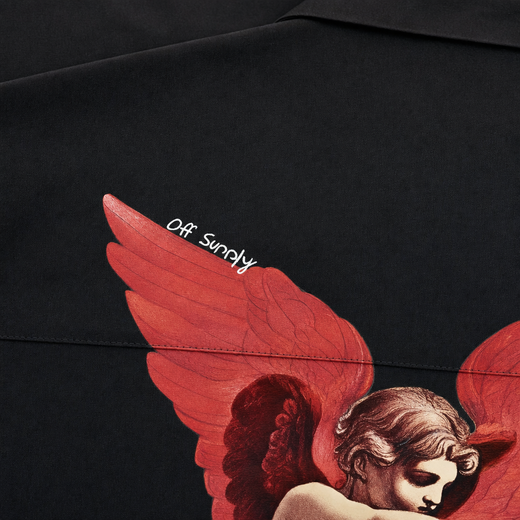 Off Supply Cupid_s Fav Black Bowling Shirt