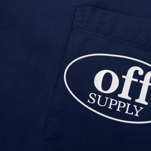 Off Supply Motion Dreams Navy Blue Bowling Shirt