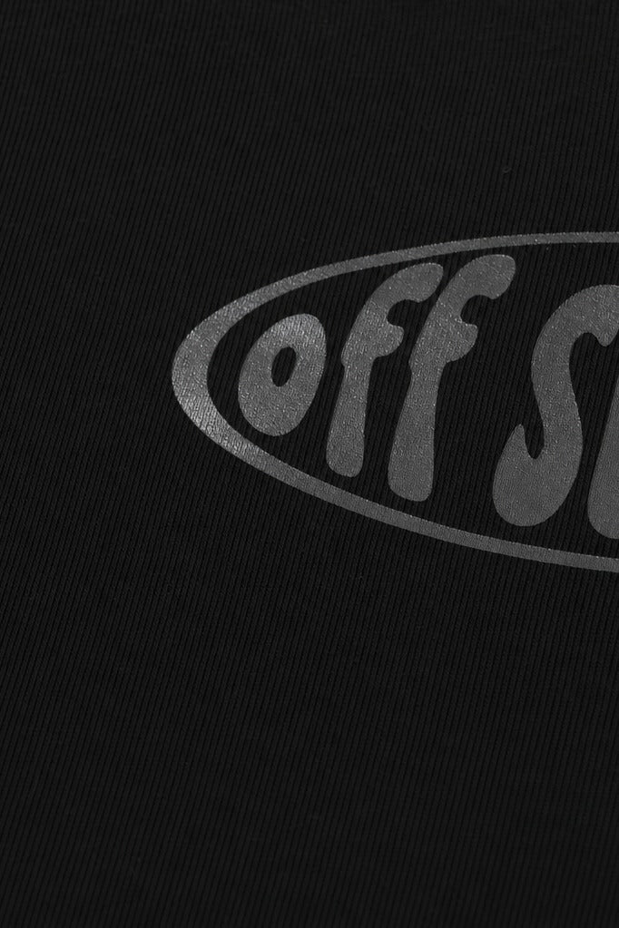 Close-up fabric detail - Off Supply Off-Axis Tee - Black