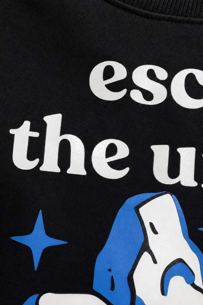 Close-up fabric detail - Off Supply Unknown Route Tee - Black