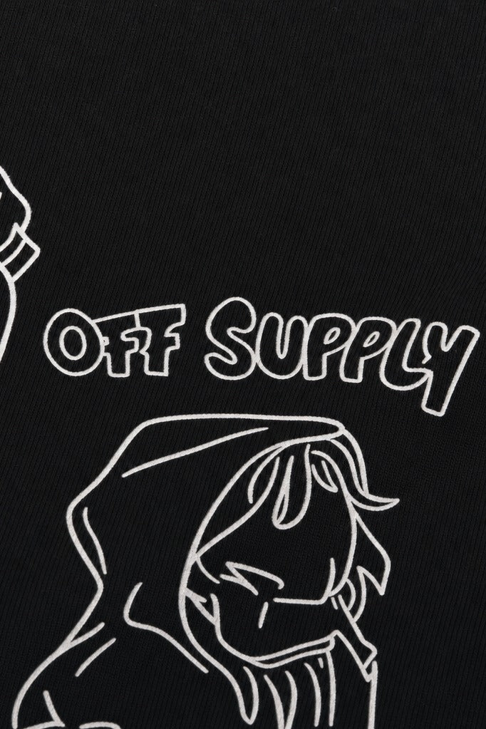 Close-up fabric detail - Off Supply Void Walkers Tee - Black