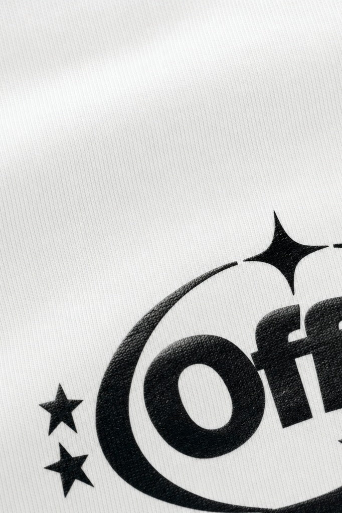 Close-up fabric detail - Off Supply Essence White Crop Top