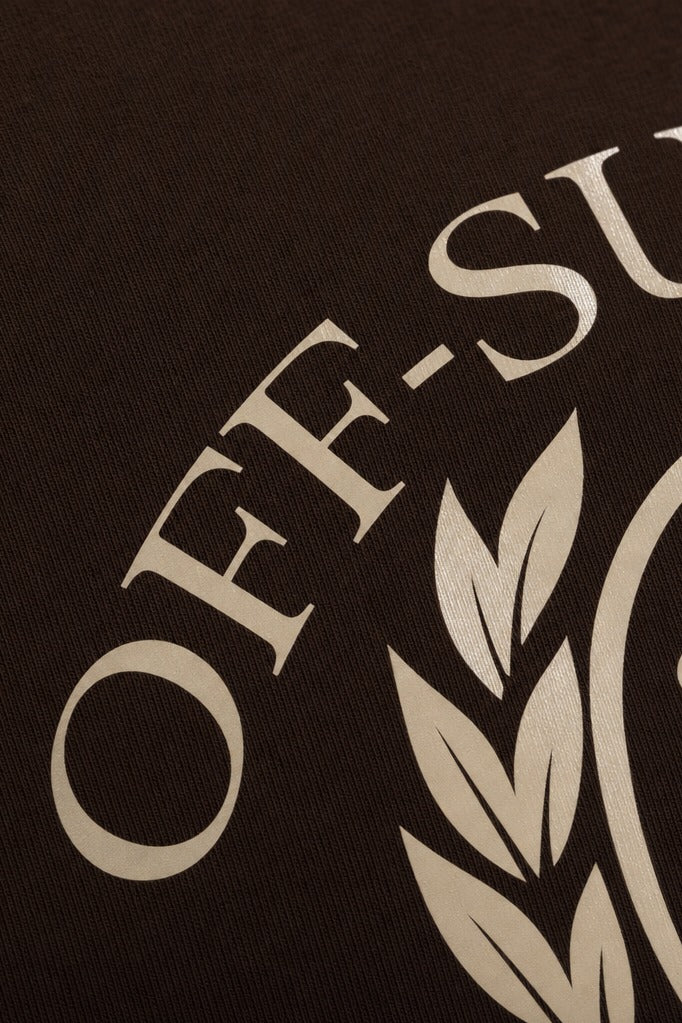 Close-up fabric detail - Off Supply Essence Brown Crop Top