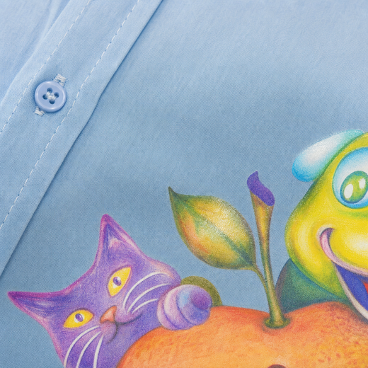 Off Supply Candy Meltdown Ice Blue Bowling Shirt