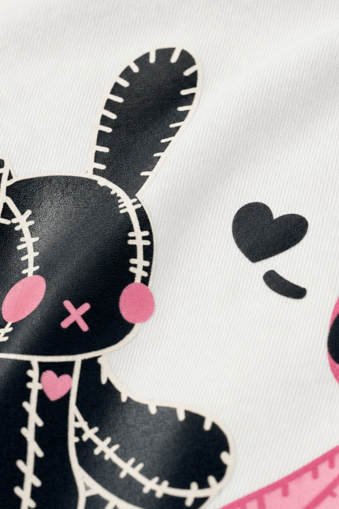 Close-up fabric detail - Off Supply Mixed Signals Club Shirt - White
