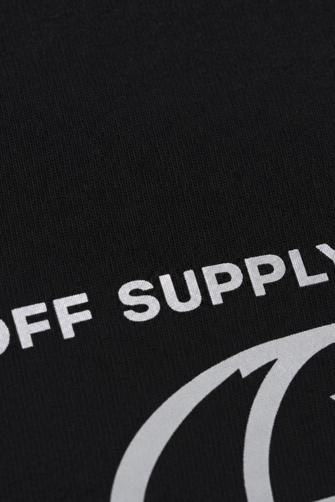 Close-up fabric detail - Off Supply Classic Core Black T-shirt
