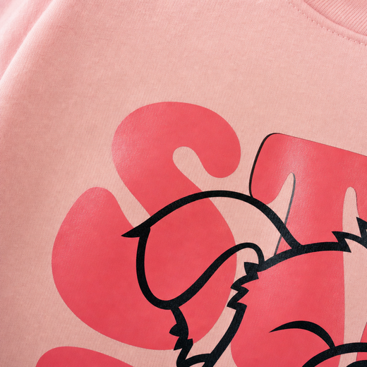 STAY PAWSITIVE OFF SUPPLY PINK T-SHIRT