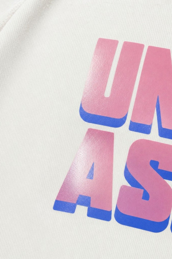 Close-up fabric detail - Assignment Off Supply White T-Shirt