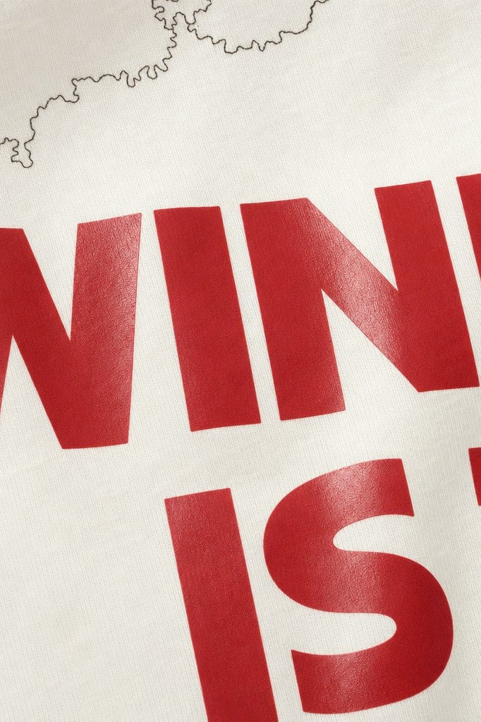 Close-up fabric detail - Winning Off Supply White T-Shirt
