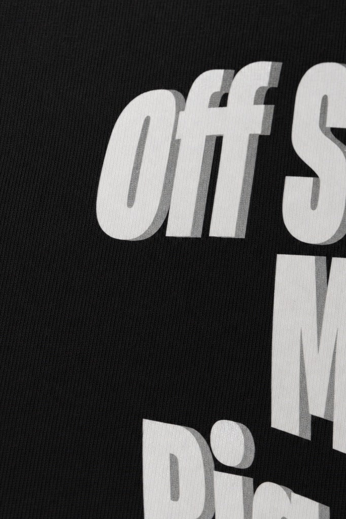Close-up fabric detail - Off Supply - The Magnitude Tee Black