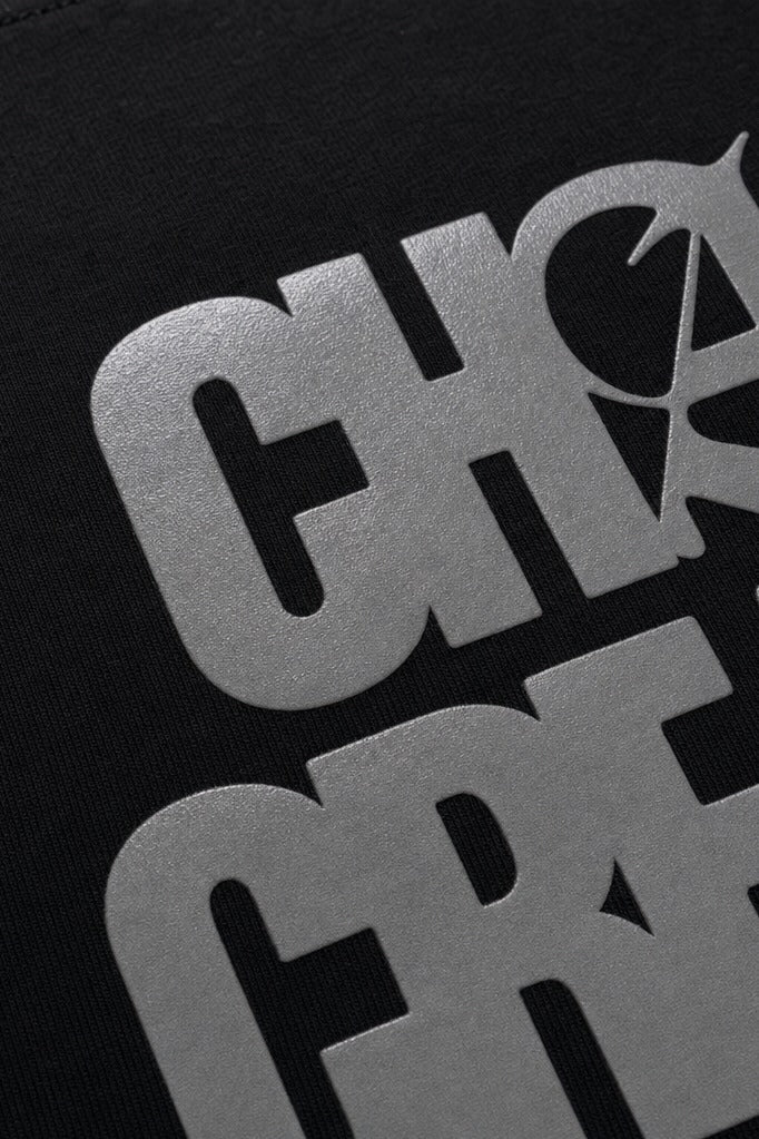 Close-up fabric detail - Off Supply Chaos Creates Truth T-shirt Black