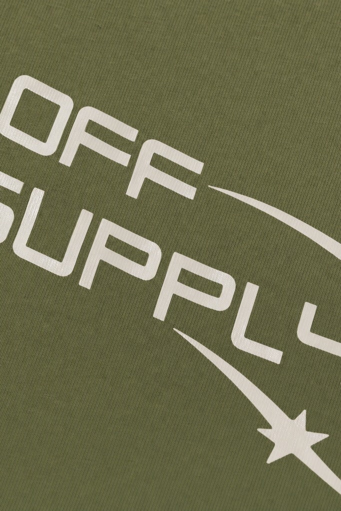 Close-up fabric detail - Off supply Shadow Orbit T-Shirt Olive