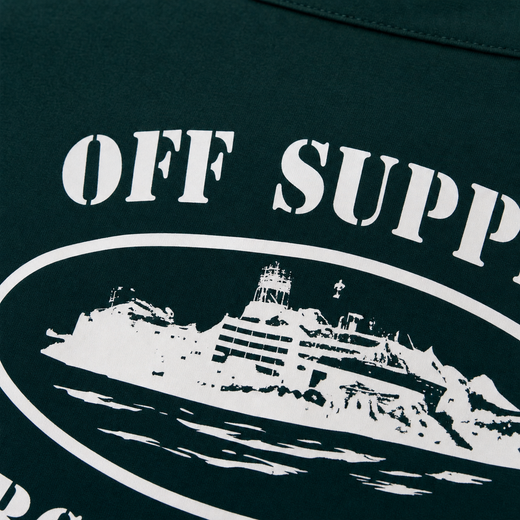 Off Supply Island Archive Bowling Shirt - Forest Green