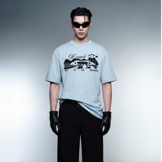 Off Supply Out Of The Meadows Classic T-shirt Ice Blue