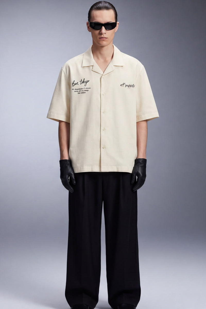 off-supply-bar-tokyo-black-bowling-shirt-2 model front