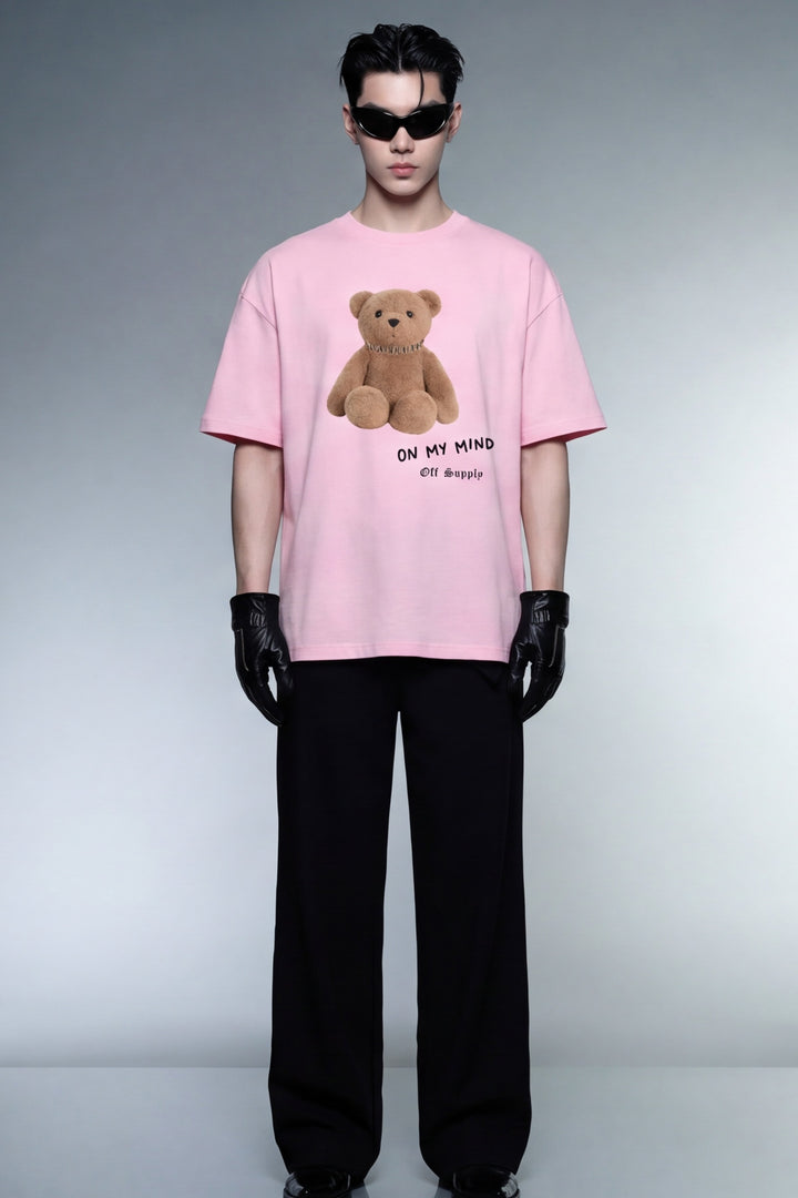 Off Supply Bear On My Mind Classic Pink T-shirt