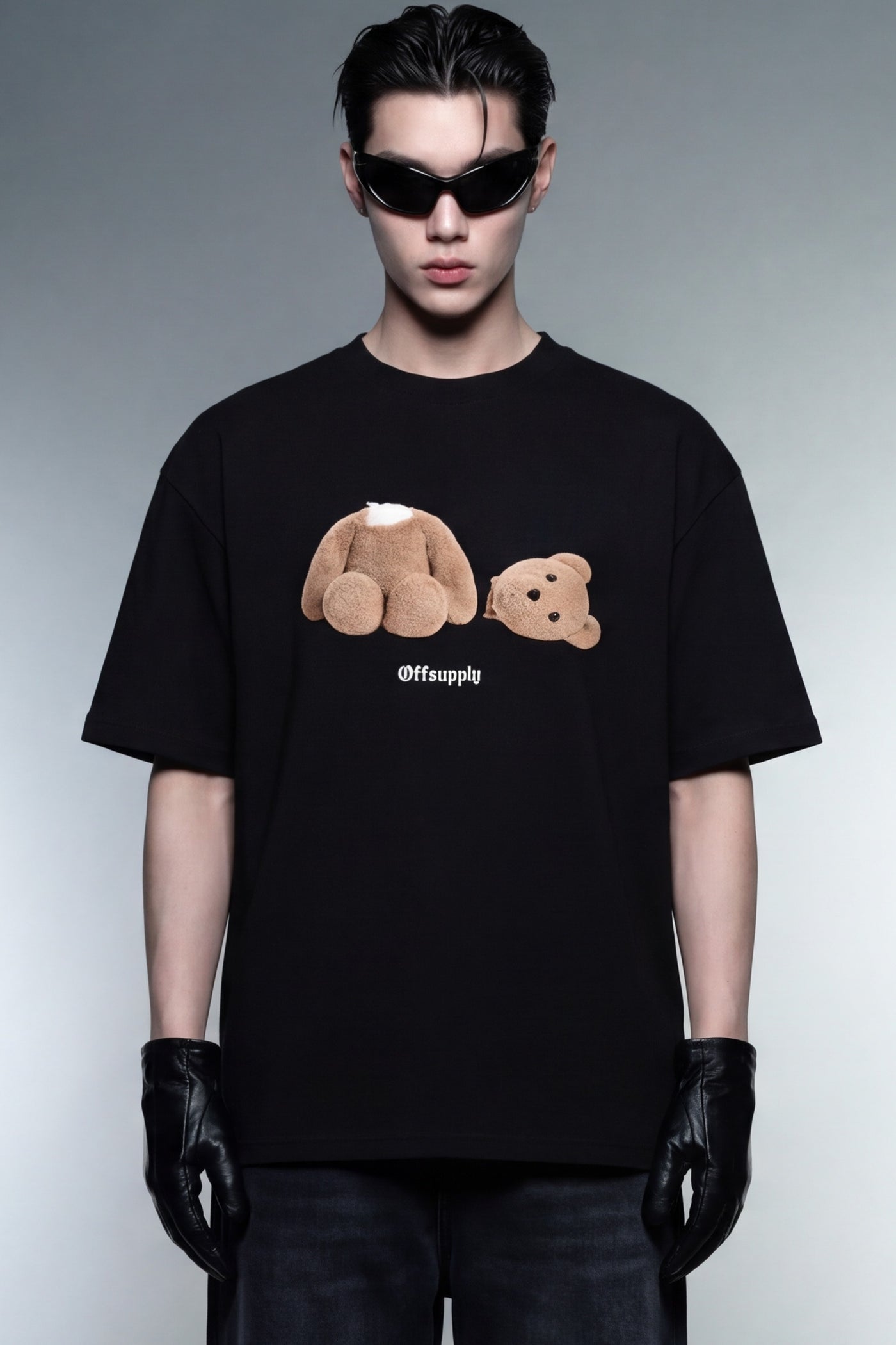 off-supply-broken-bear-classic-t-shirt model front