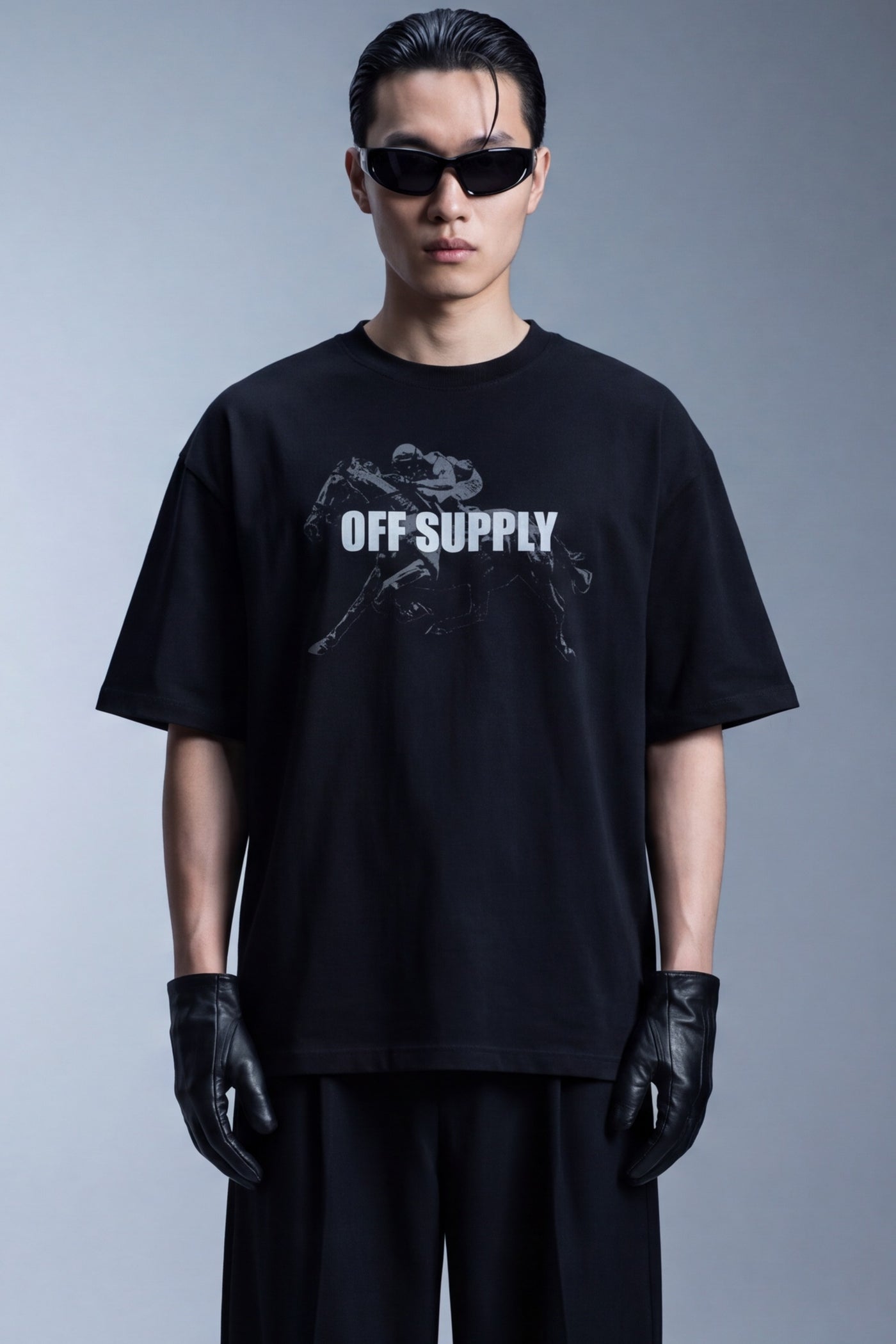 off-supply-chaos-creates-truth-t-shirt-black model front