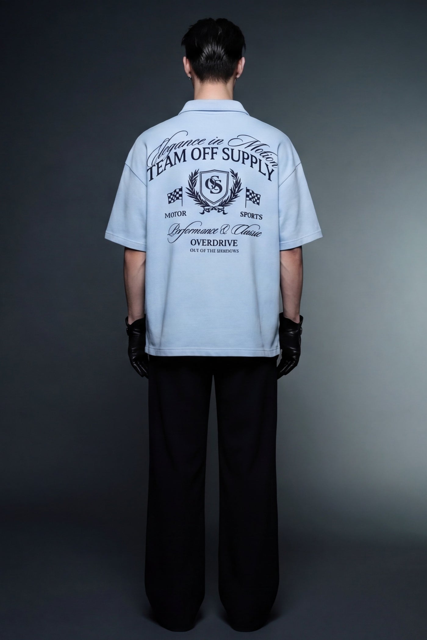 off-supply-elegance-in-motion-ice-blue-quarter-zip-t-shirt model back