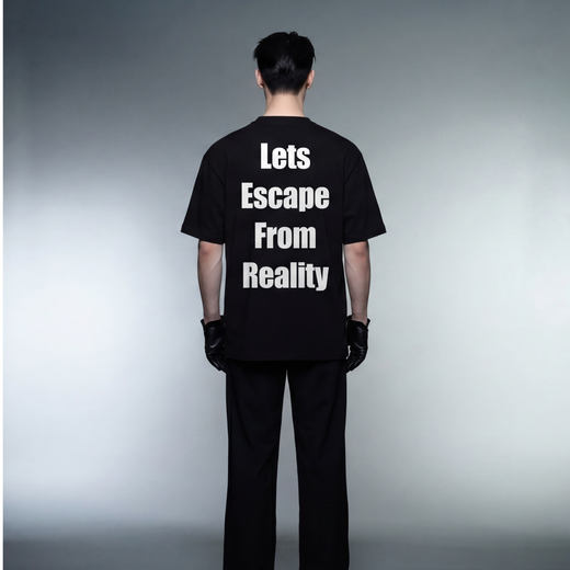 Off supply Escape From Reality black t-shirt