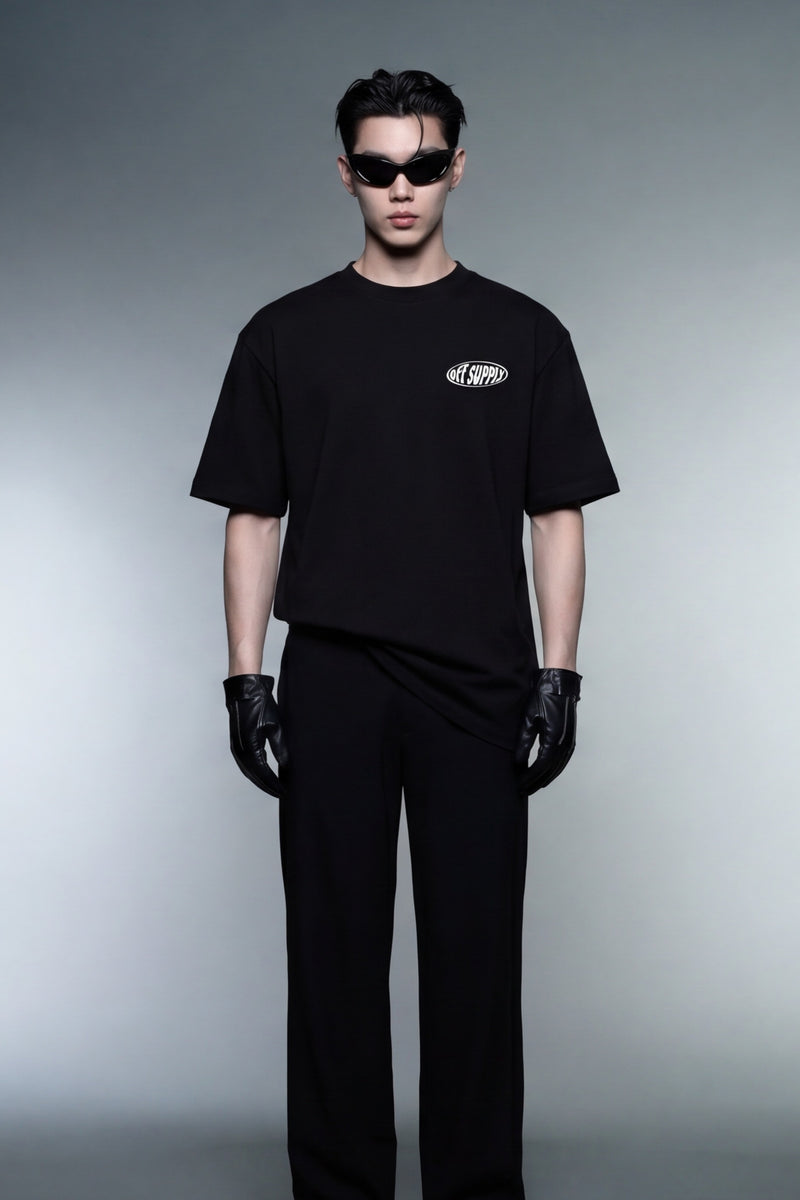 off-supply-escape-from-reality-black-t-shirt model front