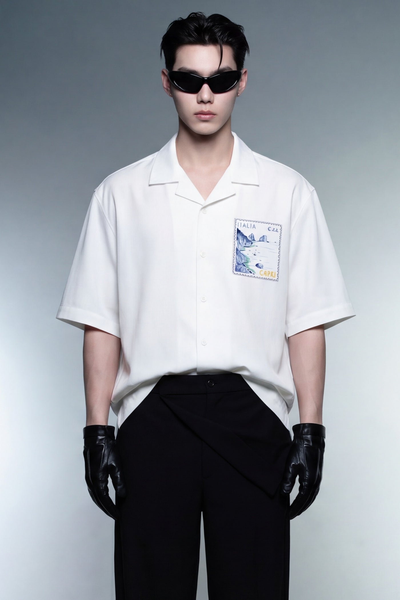off-supply-limoncello-afternoons-bowling-shirt-white model front