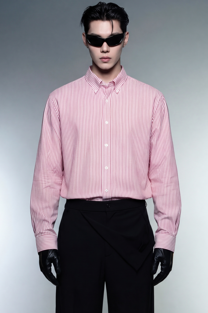 off-supply-line-up-blue-striped-shirt-4 model front
