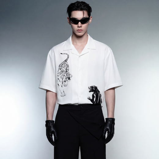 Off Supply Money Over Feelings Bowling Shirt - White